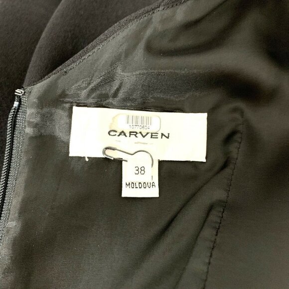 Carven Dress Women 38 US 6 Black Mid Cutout Cold S - Picture 6 of 9